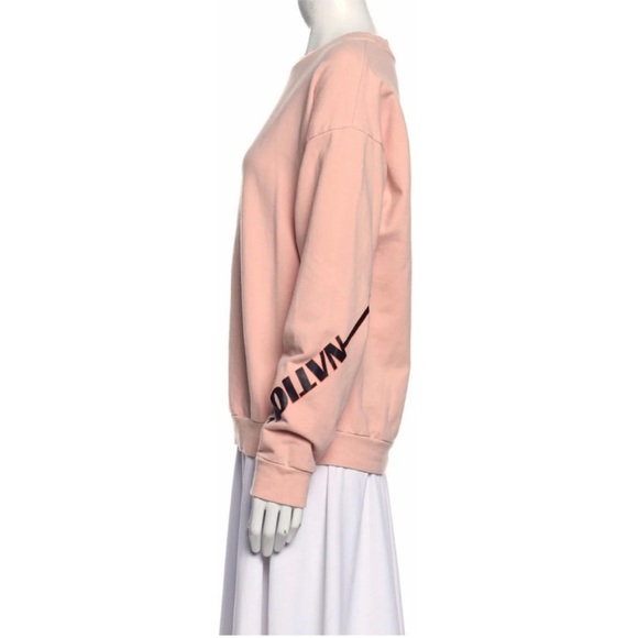 P.E NATION OversiyCrew Neck Long Sleeve Pink Sweatshirt XS - Picture 2 of 10